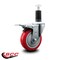 Service Caster 4'' Red Poly Swivel 1-1/4'' Expanding Stem Caster Total Lock Brake SCC-EXTTL20S414-PPUB-RED-114 - alternate 4